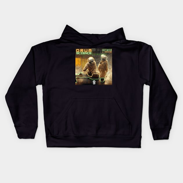 Drum Science LP art Kids Hoodie by J. Augustus